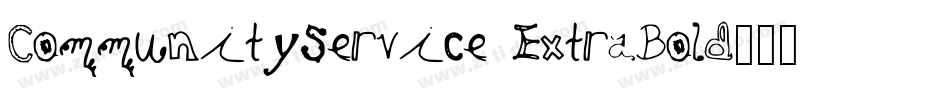 CommunityService ExtraBold字体转换